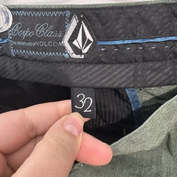 Volcom Pants Mens 32 Green Frickin Modern Chino Corpo Class Business Casual - Picture 10 of 14